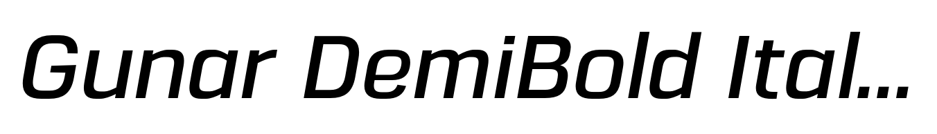 Gunar DemiBold Italic